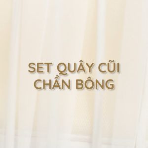 Bộ 4 Miếng Quây Cũi Chần Bông Vải Cotton Lót Lưới Khang Home