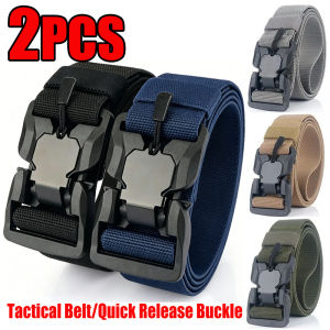 New Tactical Belt Magnetic Buckle Quick Release Nylon Belt for Men Casual Tooling Work Golf Training Outdoor Trousers Belt