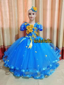 GAUN ULANG TAHUN ANAK USIA 1-12 TAHUN PANJANG SEMATAKAKI + LENGAN PENDEK