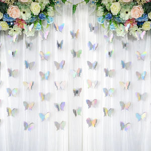 3D Butterfly Hanging Decorations Wedding Celebration Festive Atmosphere Decoration Background Venue Arrangement Hotel Banquet