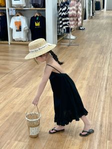 Girl Summer Dress Backless Slip Dress 2024 Summer Dress New Arrival Kids Baby Seaside Holiday K-style Beach Dress