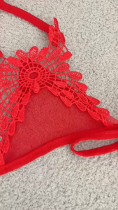 [SX36] - Bộ Đồ Lót Hai Mảnh Dây Đeo Tùy Chỉnh Chất Vải Ren Co Dãn Mềm Mịn Không Ngứa