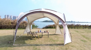 เต็นท์โดม กันฝน กันแดด สําหรับตั้งแคมป์ ครอบครัว ขนาดใหญ่ ง่ายต่อการสร้างและสะดวกในการจัดเก็บ 8-12 คน พื้นที่กันแดด18㎡