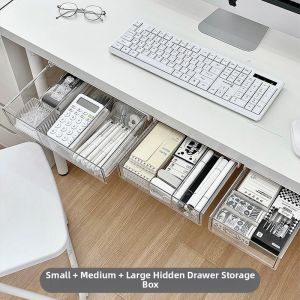 Under-table Hidden Drawer Storage Organizer