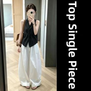 SENWA | Stylish Korean 2026 Summer Sleeveless and Wide Leg Pants Set