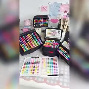Languo Feutres Acryliques Acrylic Paint Marker Set 1-5mm Soft Tip Art Markers High Coverage Colors For Black Paper