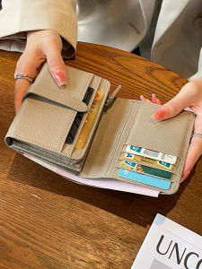2025 New Simple Vertical Short Wallet for Women Large Capacity Multi-Card Slot Coin Purse with Billfold Compact Leather Purse
