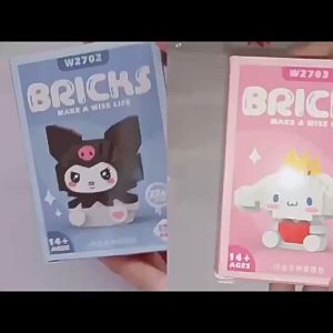 Kuromi Mini Building BlocksToy Educational 微颗粒儿童拼装积木益智卡通玩具