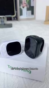 Mini Wireless Remote with Touchpad Scrolling Ring Bluetooth Page Turner for iPhone Android iPad Controller USB Rechargeable