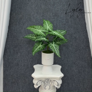 COMBO 5-10 Cụm Lá Môn 9 Nhánh 9 Lá Trang Trí Để Bàn Cắm Điểm Sự Kiện.Hoa Lụa LyLy Decor