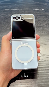 【🔥SG STOCK🔥】RICHMENTMALL Transparent Magnetic Wireless Charging Phone Case For Samsung Galaxy Z Flip 7 6 5 Magnetic Charging Clear Phone Cover Case