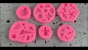 Ocean Shell Silicone Mold 3D Shell Starfish Conch Seahorse Cake Decorating Cupcake Toppers Fondant Chocolate Candy Baking Mold