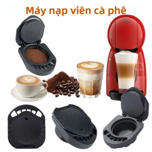 Bộ Chuyển Đổi Viên Nang Tái Sử Dụng Cho Cà Phê Dolce Gusto Tương Thích Với Máy Genio S Piccolo XS - Nhựa Thép Không Gỉ Silicone