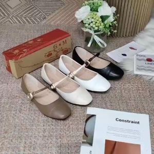 Doll Shoes for women Plain Leather Elegant Classy Flat Shoes office shoes