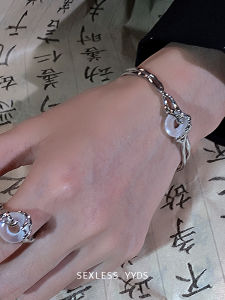 Elegant Ice-Translucent Chinese Style Bracelet Womens High-End Sensation Cool Luxury Trendy Wristband New 2025 Fashion