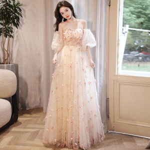 ชุดแต่งงานสุดหรูสำหรับคู่รัก ชุดราตรีผู้หญิง ชุดเจ้าสาว ชุดเดรสยาว แขนสั้น ทรงเข้ารูป ชุดราตรียาว ชุดงานเลี้ยง