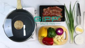 (2025 ใหม่)GiPP กระทะลึก 24/28ซม. กระทะทอด กระทะผัดแบบไม่ติดกระทะ สำหรับใช้กับเตาแม่เหล็กไฟฟ้า เตาแก๊สเป็นต้น