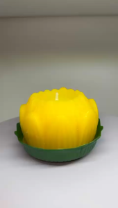 高品质 招财黄莲花烛 6粒装 点燃24小时 High Quality Lotus Candle (6pcs/set) 24 Hours LILIN