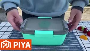 Large Microwave Safe Bento Box Big Salad Food Container 4 Compartment Tray BPA-Free Lunch Box Salad Bowl With Dressing Container