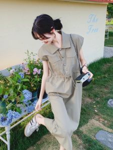 French Casual Workwear Dress Women Summer 2024 New Korean Design Waist Cinching Slimming Meat Covering Shirt Dress