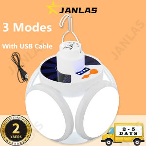 45W Solar Light Waterproof Folding Solar Emergency Bulb Rechargeable Super Bright Outdoor Camping Light Janlas
