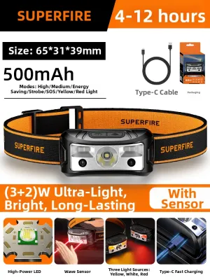 SUPERFIRE | Super Bright Fishing and Outdoor Headlamp
