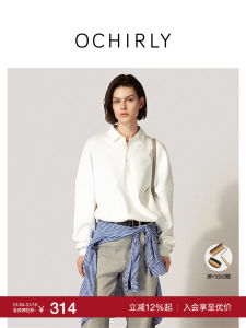 Ochirly Womens Long Staple Cotton Sweatshirt Loose Casual Style Autumn Winter Fashionable Clothing Comfortable Fit Long Sleeve