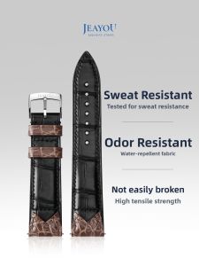 JEAYOU | Jester Bow Style Genuine Crocodile Leather Watch Strap