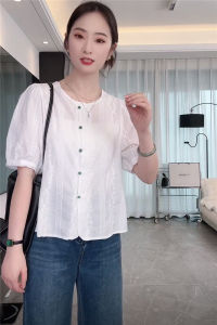SHIMO | Summer Chinese Style Short Sleeve Blouse Thin Lightweight Small Size