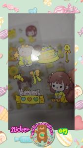 Magical Cute Girl Stickers - PVC Transparent Stickers Pack of 5 - Unique Designs No Duplicate in 1 pack Super Sticky Water Proof