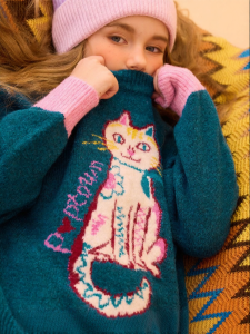 PPTOWN | Warm Wool Knitwear for Girls Drop Shoulder