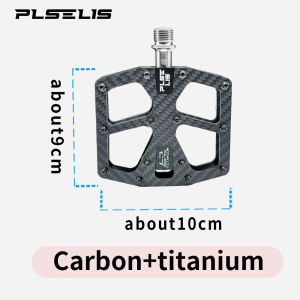 PLSELIS Carbon Fiber Bicycle Pedal 100*90mm 130g Carbon Fiber Mountain Bike Pedal Triathlon Road Bike Accessories