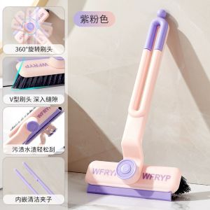 Bathroom Cleaning Brush Multi-Functional Hard Bristle Floor Wall Tile Floor Toilet Hard Hair No Dead Angle Gap Brush