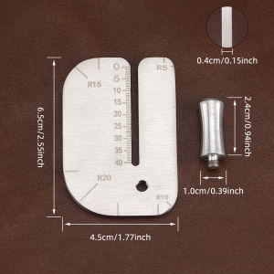 Steel Press Plate Leather Chisel Punching Auxiliary Puller Tool With Edge Chamfer Tool R5 R10 R15 R20 Auxiliary Craft DIY Tool