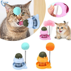 V.TOP Catnip Kucing Anti Stress Ball Makanan Hewan Berputar Bola Mainan Tempel