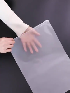 20PCS Frosted Matte Bag Zipper Bag Packaging Clothing Organizer Business Food Storage Travel Pouch