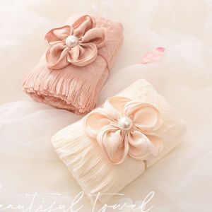 Mori Style Lawn Wedding Pure Cotton Tassel Towel Hand Gift Wedding Favors Birthday Group Building Gift High-End Pure Cotton