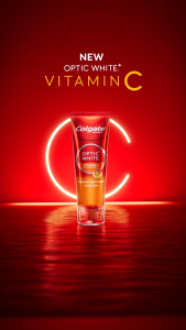 [Free Mirror Charm] Colgate Optic White Vitamin C Toothpaste Teeth Whitening Duo [Includes Toothpaste Toothbrush]