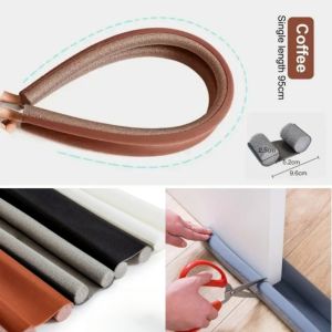 Windproof Seal Strips EVA Foam Draught Excluder Stopper Door Bottom Guard Double Protectors Doorstop Dust-proof Blocker Sealers