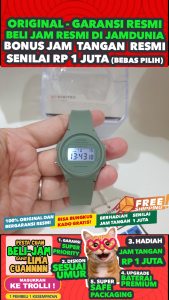 JAM TANGAN DIGITEC ORIGINAL - JAM DIGITEC MDG-6064TGR JAM DIGITEC MDG6064 JAM DIGITEC 6064 JAM DIGITEC MDG6064TGR - Women TR - Rubber - Hijau - Diameter 3.6 CM - Jamdunia / Jam dunia JD18 JAM TANGAN WANITA JAM WANITA JAM TANGAN ANTI AIR #S003