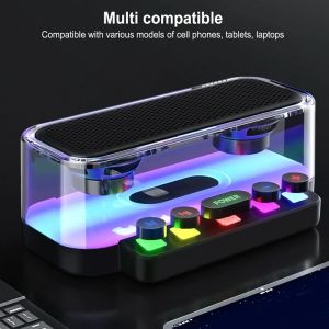 🔥【Readystock】+ FREE Shipping🔥 Z6 Wireless Bluetooth 5.0 RGB Lights Gaming Speaker Stereo Subwoofer Transparent Support USB TF Play PC Sound Bar Game Soundbox