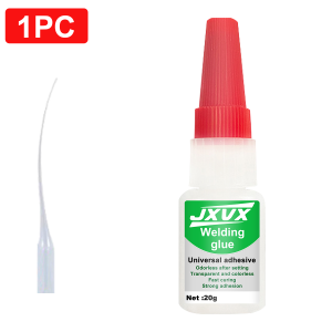 JXVX 20g Welding Extra Strong Oily Glue - Universal Super glue Mighty Instant Glue for Resin Ceramic Metal Glass liquid super glue tool.