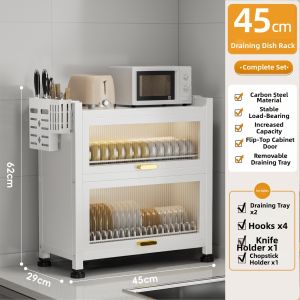 HANYUXUAN | Multi-tier Countertop Dish Rack Dustproof with Cover