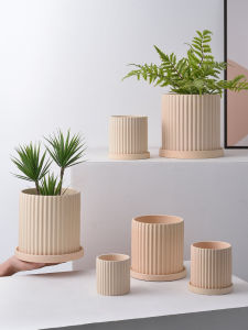 Nordic Simple Breathable Ceramic Raw Glazed Succulent Plant Pots Clearance Sale Small Red Rough Earthenware Large Diameter round