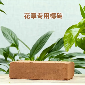 Organic Eco-Friendly Coconut Peat Compressed Coco Bricks Fiber Block Natural Soil(500g*4)