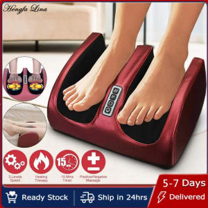 Hengfa Lina Electric Foot Massager Heating Therapy Hot Compression Shiatsu Kneading Roller Muscle Relaxation Pain Relief Foot Spa Machine
