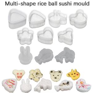 1/2pcs Multi-shape Rice Ball Sushi Mould  Rice Ball Mold Set DIY Childrens Rice And Vegetable Roll Bento Delicious Sushi Mould