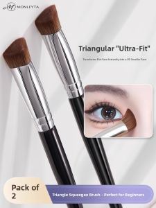MONLEYTA | Triangle Highlighting Iron Brush Eye Brightening Cheekbone Concealer Makeup Brush No Brush Strokes Highlighting Brush