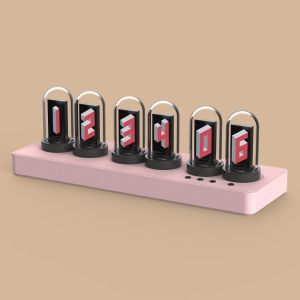 Đồng Hồ Kỹ Thuật Số Đèn Neon Với Màn Hình Màu IPS 6 Chế Độ Báo Thức 12 Hình Ảnh Tùy Chỉnh Điều Khiển Qua Web Không Cần Ứng Dụng Để Bàn & Để Bàn Làm Việc