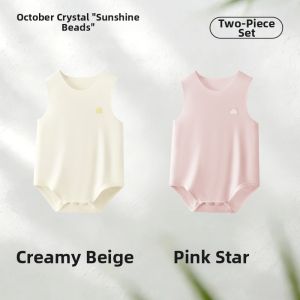 SHI YUE JIE JING | Breathable Sleeveless Infant Onesie 2 Pieces